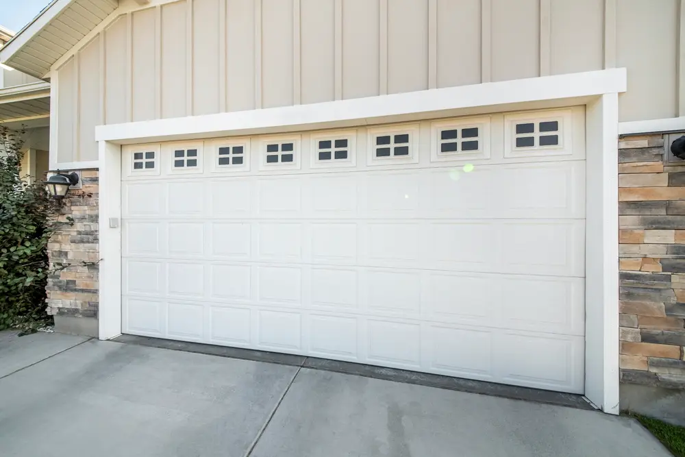 large white garage door